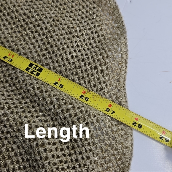 August Silk Gold Metallic Knit Tank Medium - Picture 7 of 10